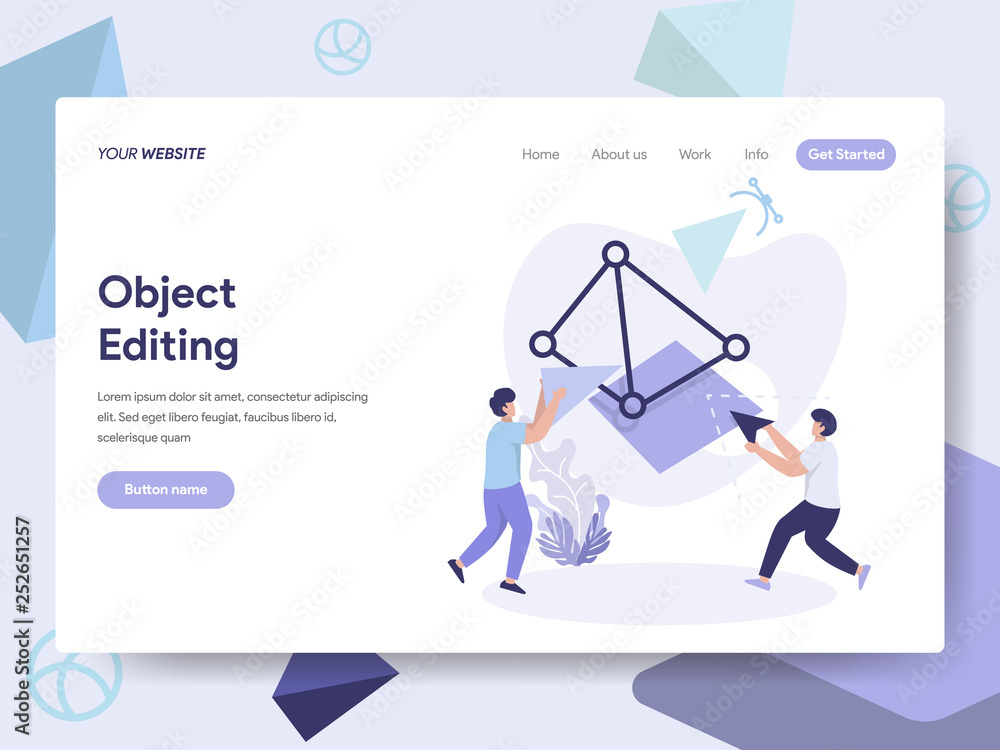 Landing page template of 3D Printing Object Editing Illustration Concept. Isometric flat design concept of web page design for website and mobile website.Vector illustration Landing page template of 3D Printing Object Editing Illustration Concept. Isometric flat design concept of web page design for website and mobile website.Vector illustration