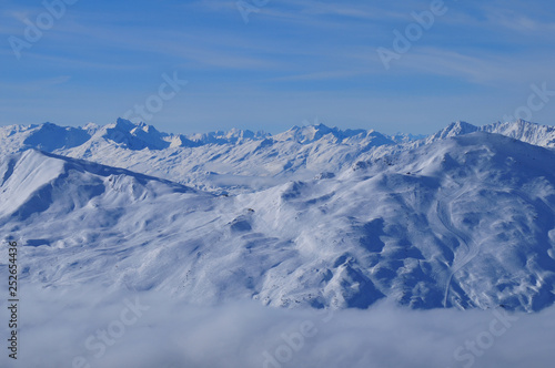 Panoramic swiss alps mountain view at Rothorn in Lenzerheide in canton Graubünden © gmcphotopress