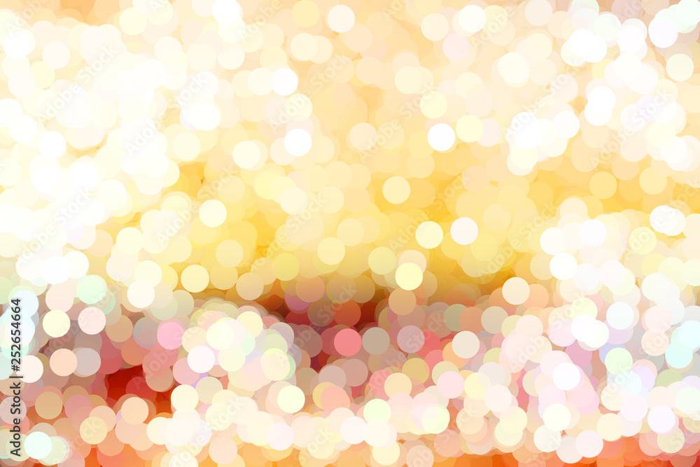 Blured background from shining bokeh circles in defocus. Concept - morning sun in the city.