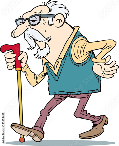 Old man with a cane
