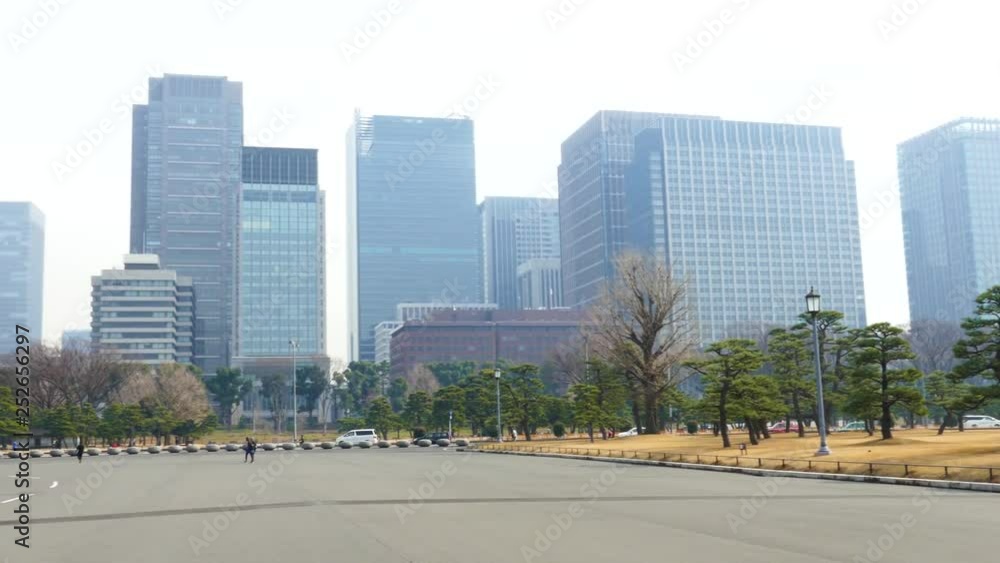 Chiyoda Ward skyline from Kokyogaien Park Tokyo Chiyoda Ward skyline from Kokyogaien Park Tokyo