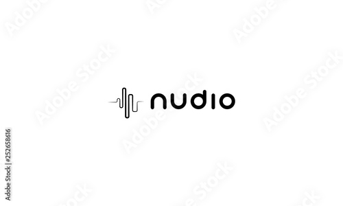 Sound wave music 10 black vector logo design