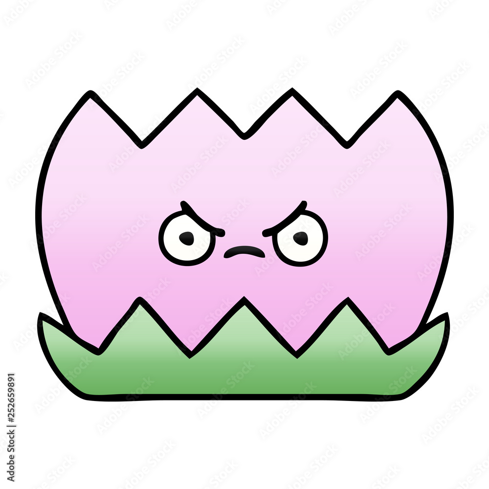 gradient shaded cartoon water lilly gradient shaded cartoon water lilly