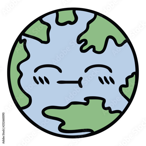 cute cartoon planet earth