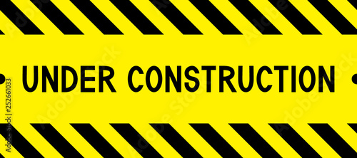 Under construction. Warning tape. © rootstocks