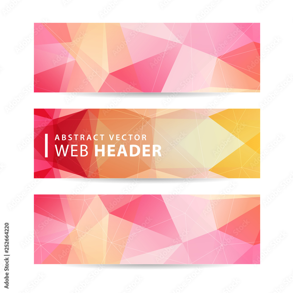 Vector purple banners abstract triangle background