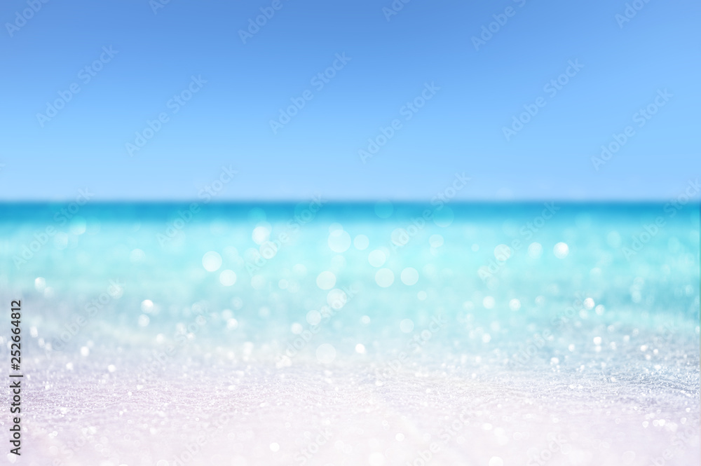 tropical sandy beach summer concept background - obrazy, fototapety, plakaty 