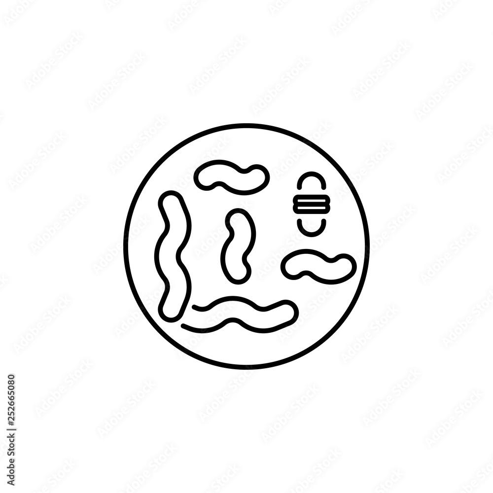 human organ microorganism outline icon. Signs and symbols can be used for web, logo, mobile app, UI, UX human organ microorganism outline icon. Signs and symbols can be used for web, logo, mobile app, UI, UX