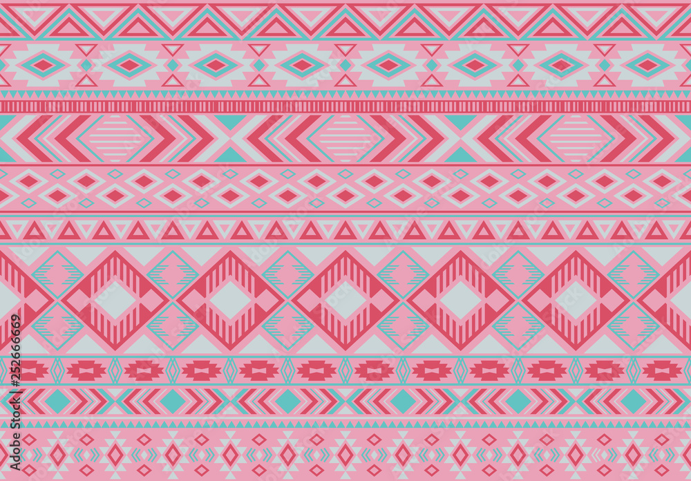 Indonesian pattern tribal ethnic motifs geometric seamless vector background. Abstract indonesian tribal motifs clothing fabric textile print traditional design with triangle and rhombus shapes.