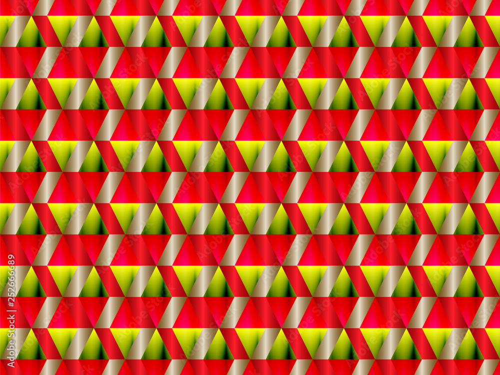 Geometric seamless pattern with hypnotic triangles