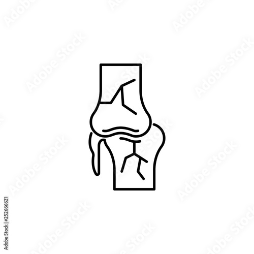 human organ knee outline icon. Signs and symbols can be used for web, logo, mobile app, UI, UX