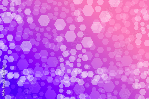 Hexagon Bokeh lights gradient background template. 