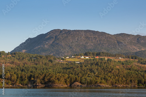 Small village on the hill from sea