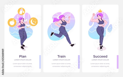 Steps for success. Sport and life achievements and success concept. Vector