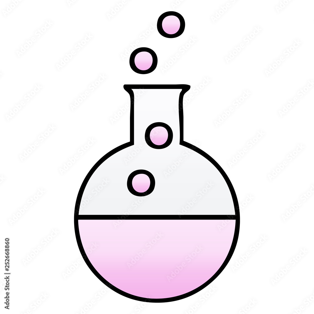 Obraz premium gradient shaded cartoon science experiment