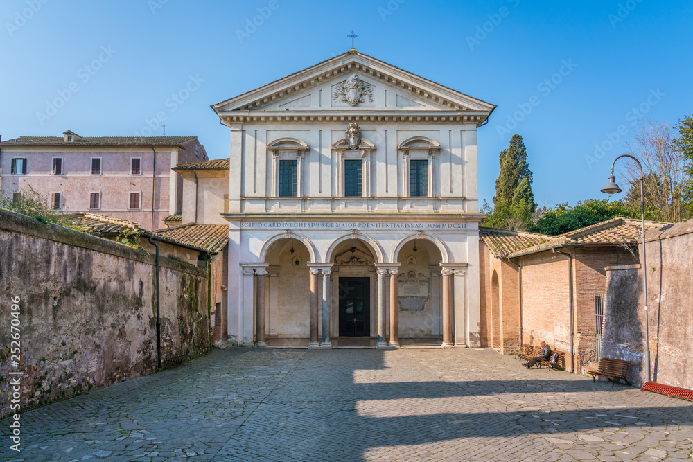 Basilica of San Sebastiano Fuori Le Mura, in Rome, Italy. 
