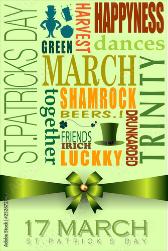 Abstrackt of St.Patrick's Day, Background Design, Vector and Illustration, EPS 10.