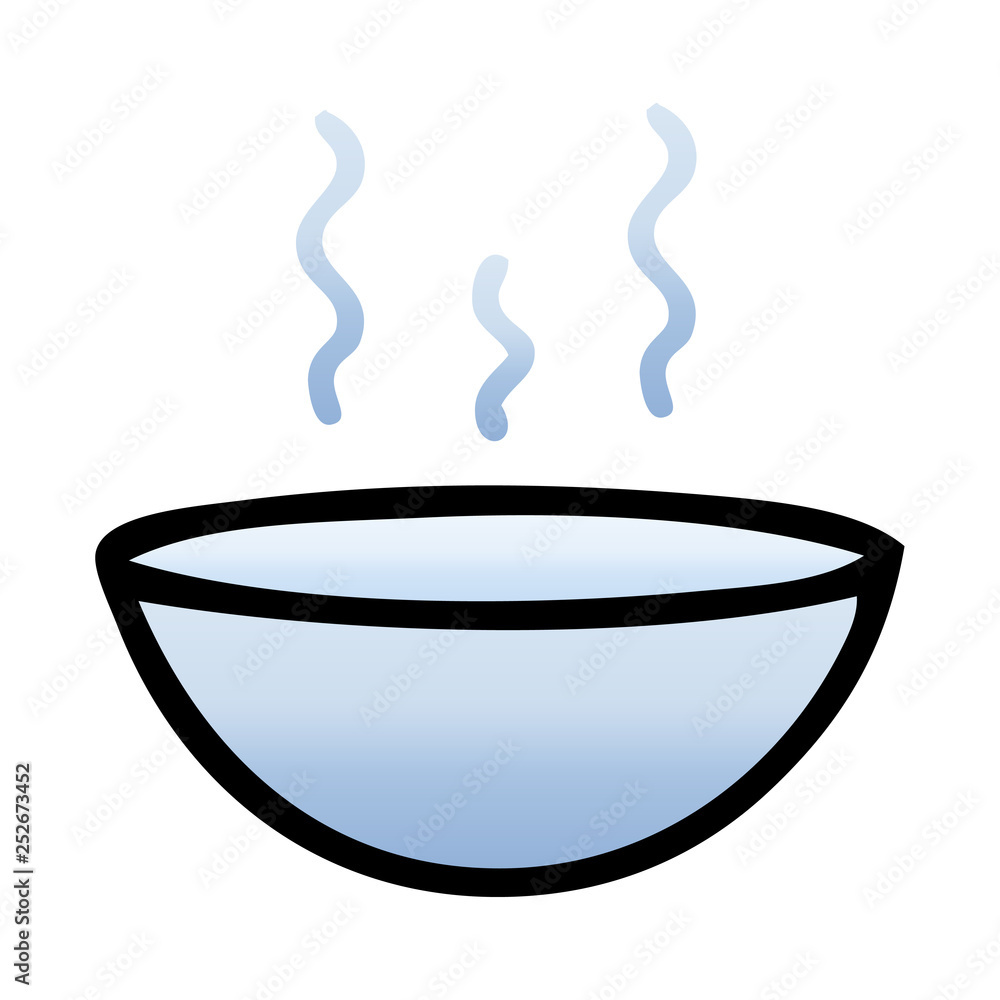 gradient shaded cartoon hot soup gradient shaded cartoon hot soup