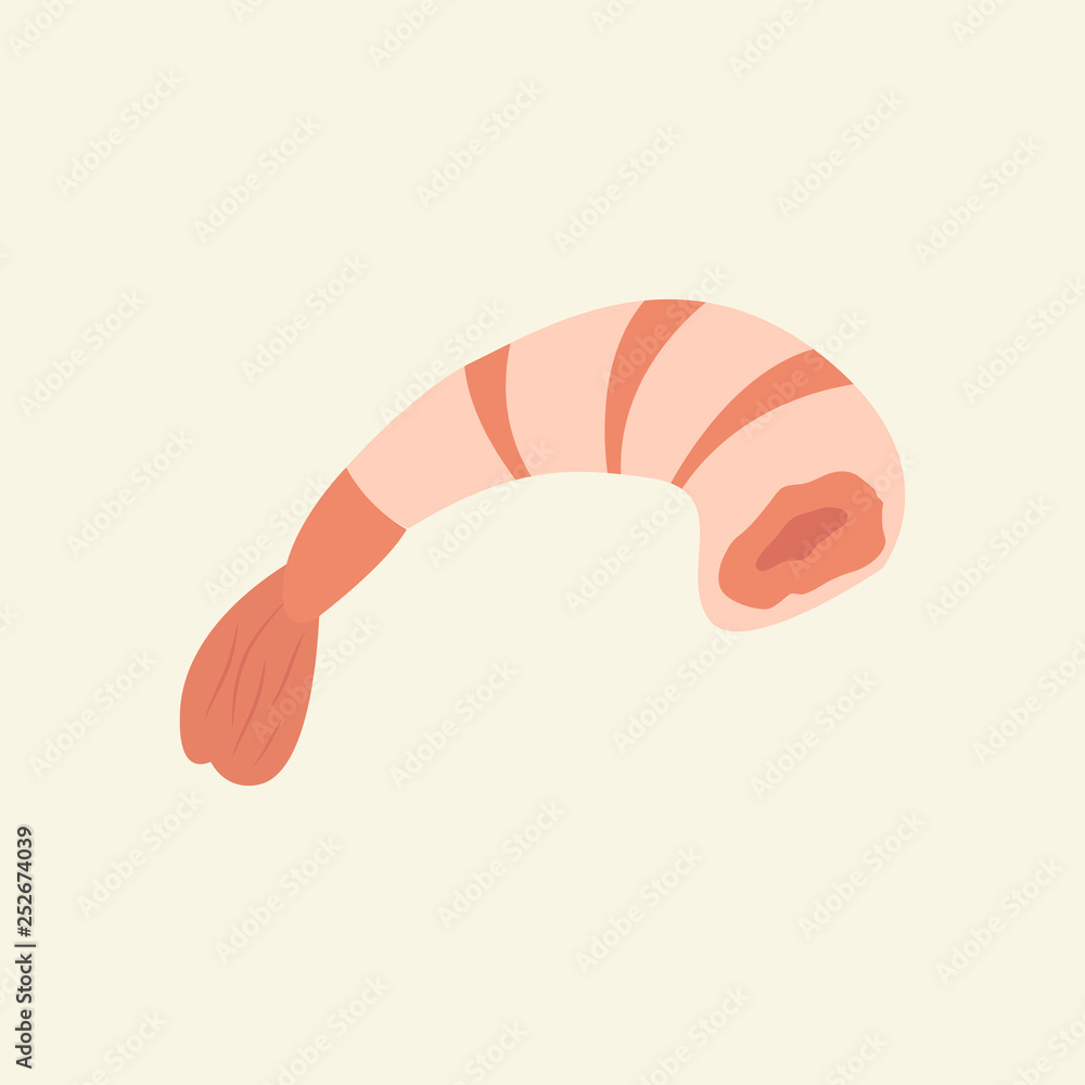 Shrimp. Modern vector illustration of seafood for restaurant menu. Vector illustration. EPS 10. Shrimp. Modern vector illustration of seafood for restaurant menu. Vector illustration. EPS 10.