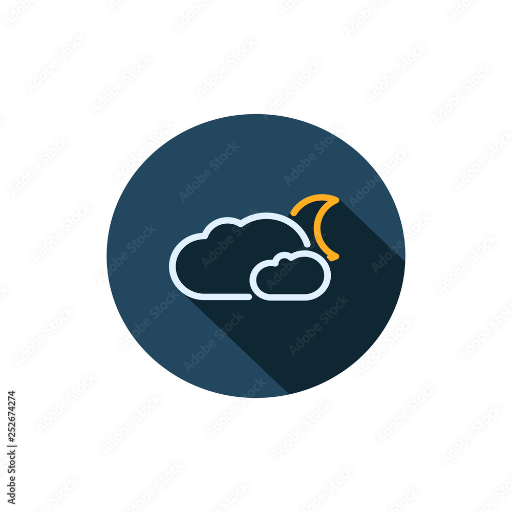 Dark weather flat icon set long shadow Dark weather flat icon set long shadow