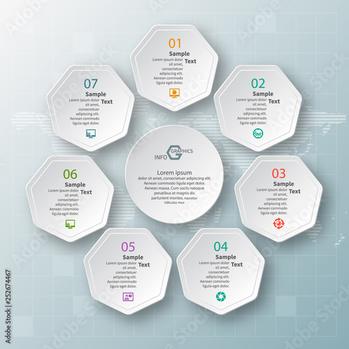 Abstract 3D Paper Infographics. Business template .Vector illustration