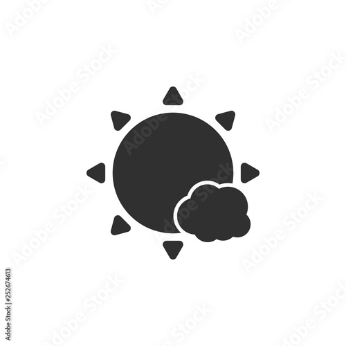 Weather icon sun with a small cloud