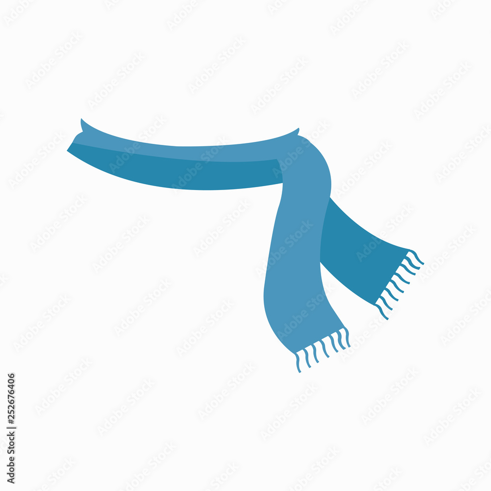 Winter scarf. Blue winter scarf. Winter. Accessory. Vector illustration. EPS 10. Winter scarf. Blue winter scarf. Winter. Accessory. Vector illustration. EPS 10.