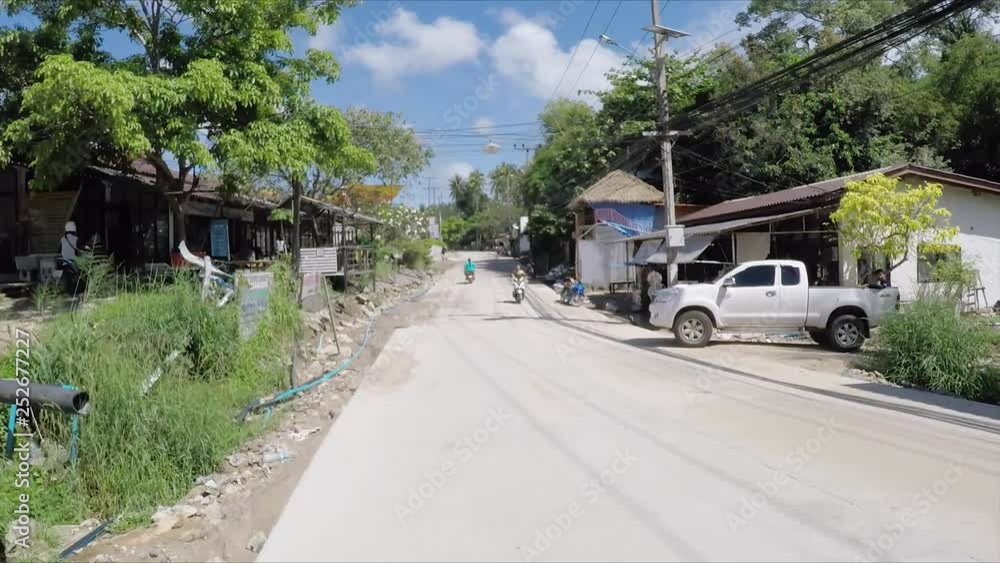 Bangkok Thailand Suburb Traffic Sunny Road POV Bangkok Thailand Suburb Traffic Sunny Road POV