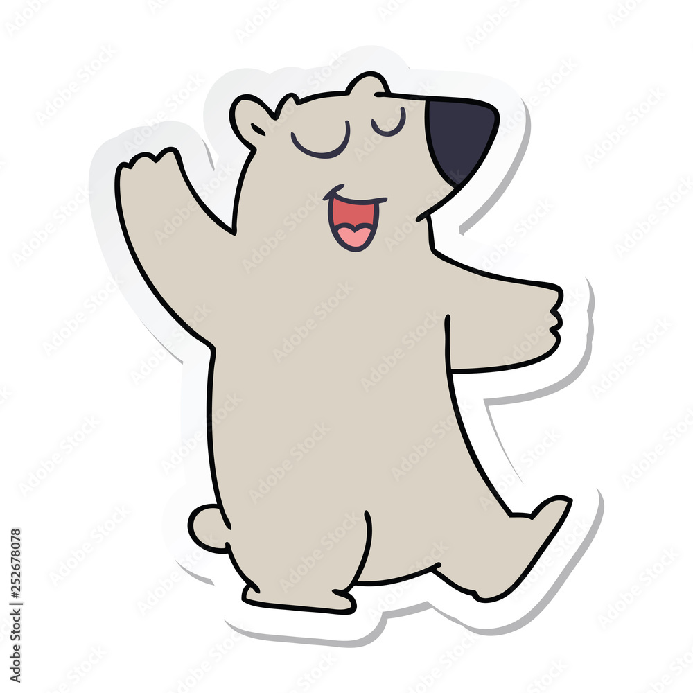 sticker of a quirky hand drawn cartoon wombat sticker of a quirky hand drawn cartoon wombat