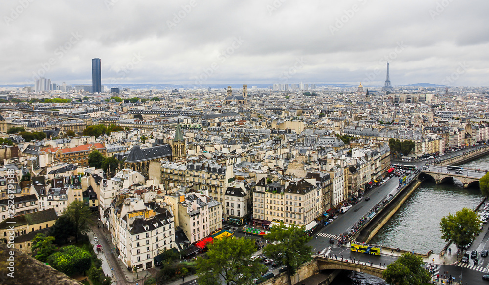 Panorama of Paris, France 