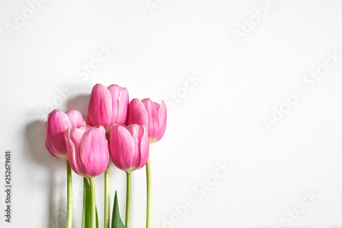 Bukiet różowych tulipanów