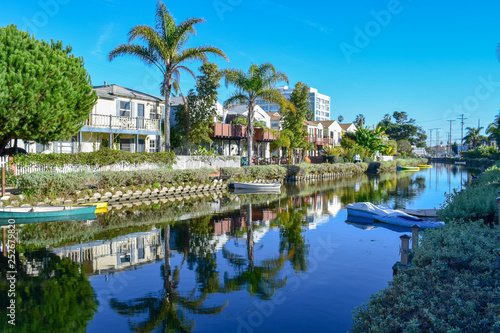 Colorful Venice Canals in Los Angeles, CA © mathieulemauff