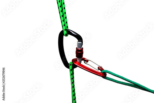 Carabiner isolated on white background
