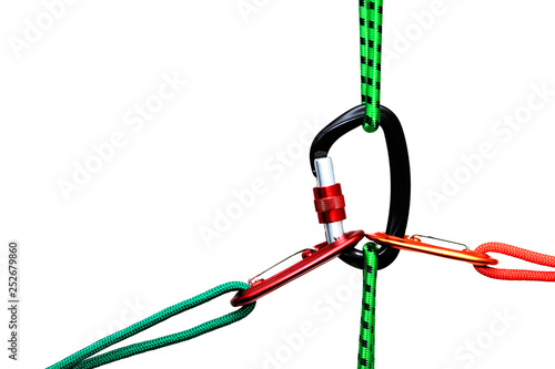 Carabiner isolated on white background