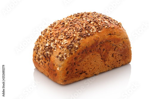 Brot Brotblaib Kastenbrot mit Leinsamen und Haferflocken