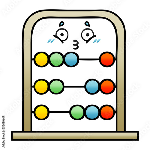gradient shaded cartoon abacus
