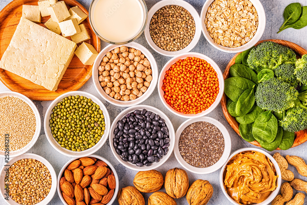 Healthy diet vegan food, veggie protein sources. Healthy diet vegan food, veggie protein sources.