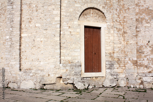 Obraz na płótnie Church of St. Donat. Zadar Croatia. Background texture wall. w salonie