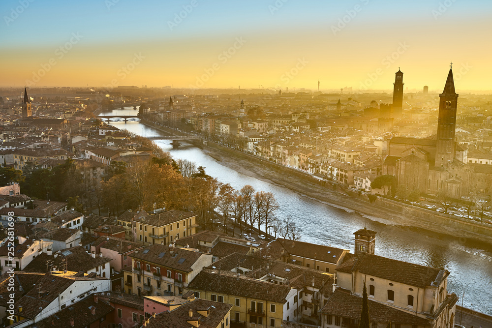 Fototapeta premium Sunset of Verona, Italy.