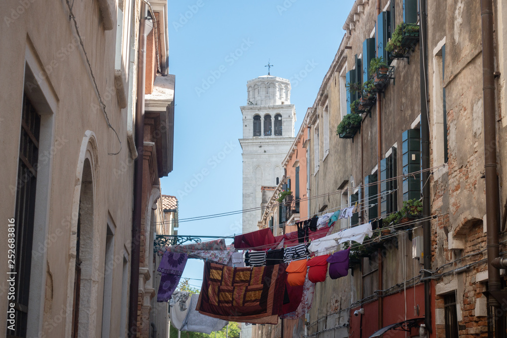 Clothes on wire, Venise, Italy