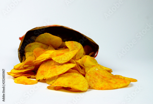 Tasty Crispy Potato Chips in Packet