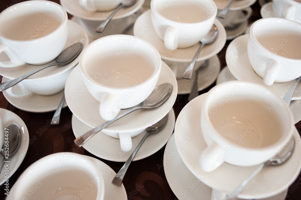 Many cups for coffee Many cups for coffee