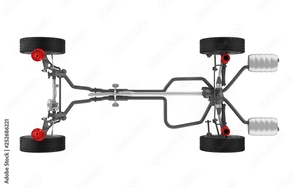 Car Suspension System Isolated Car Suspension System Isolated