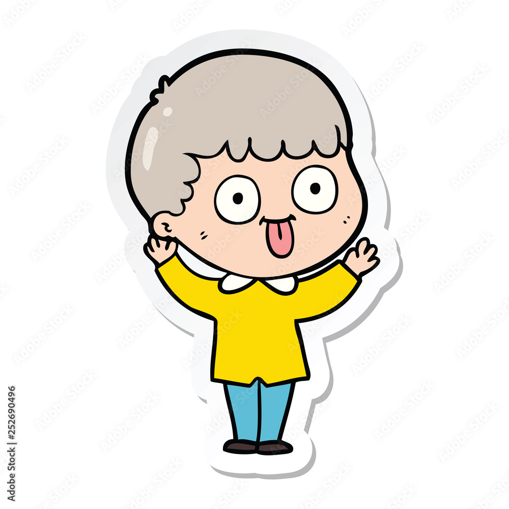 sticker of a cartoon man staring sticker of a cartoon man staring