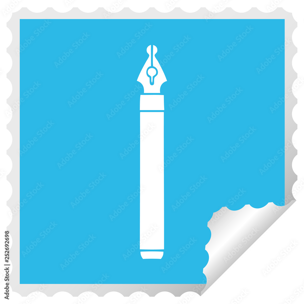 quirky square peeling sticker cartoon ink pen quirky square peeling sticker cartoon ink pen
