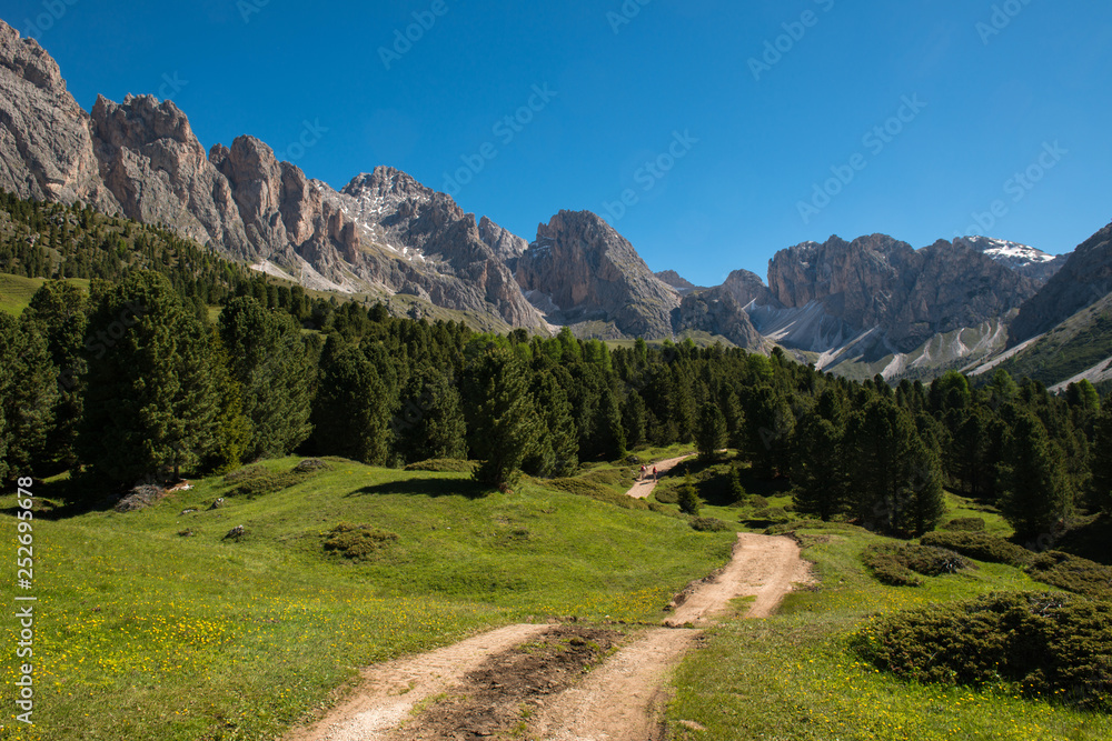 Gardena valley panorama view
