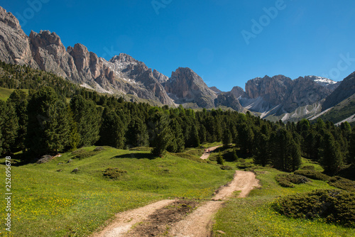 Gardena valley panorama view