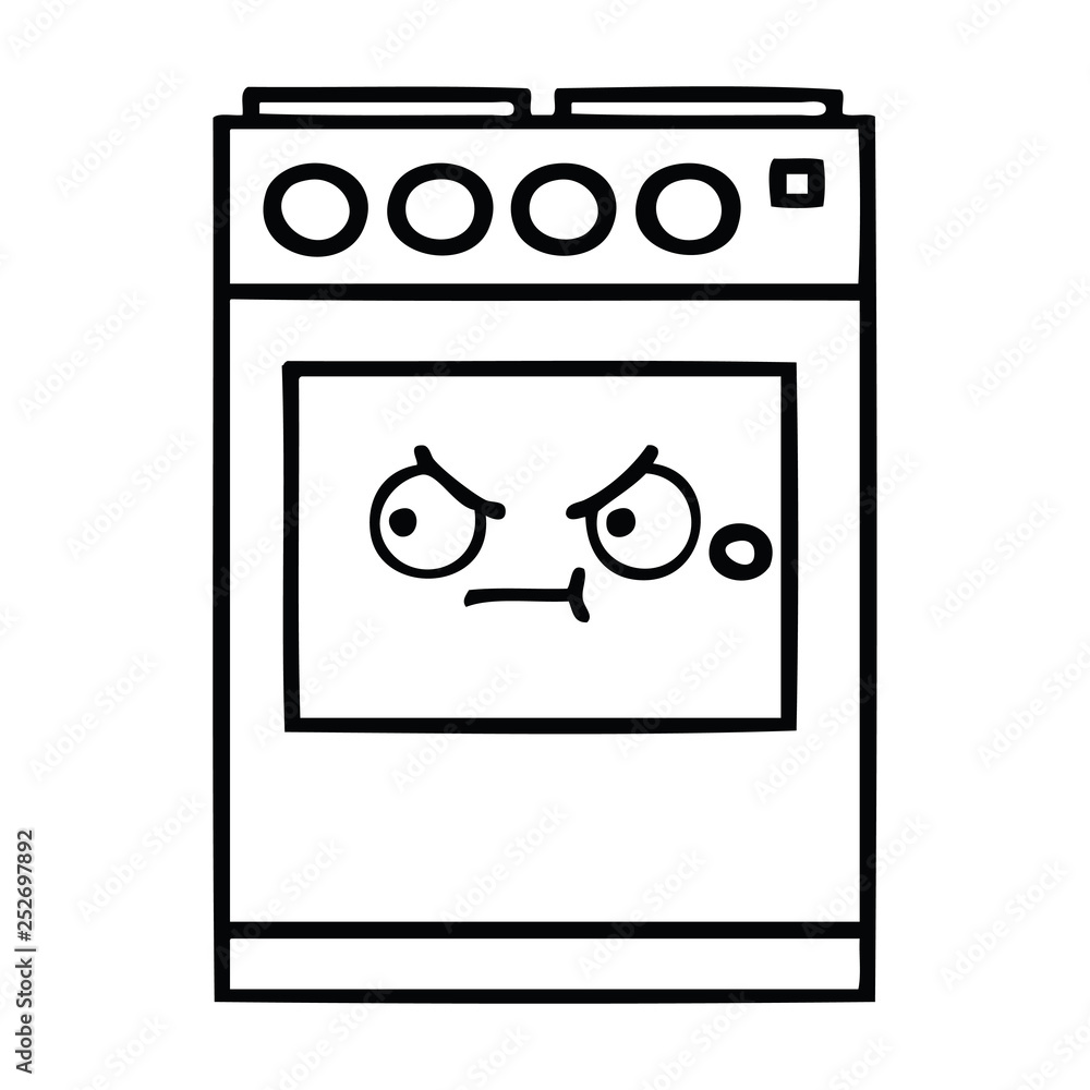 line drawing cartoon kitchen oven line drawing cartoon kitchen oven