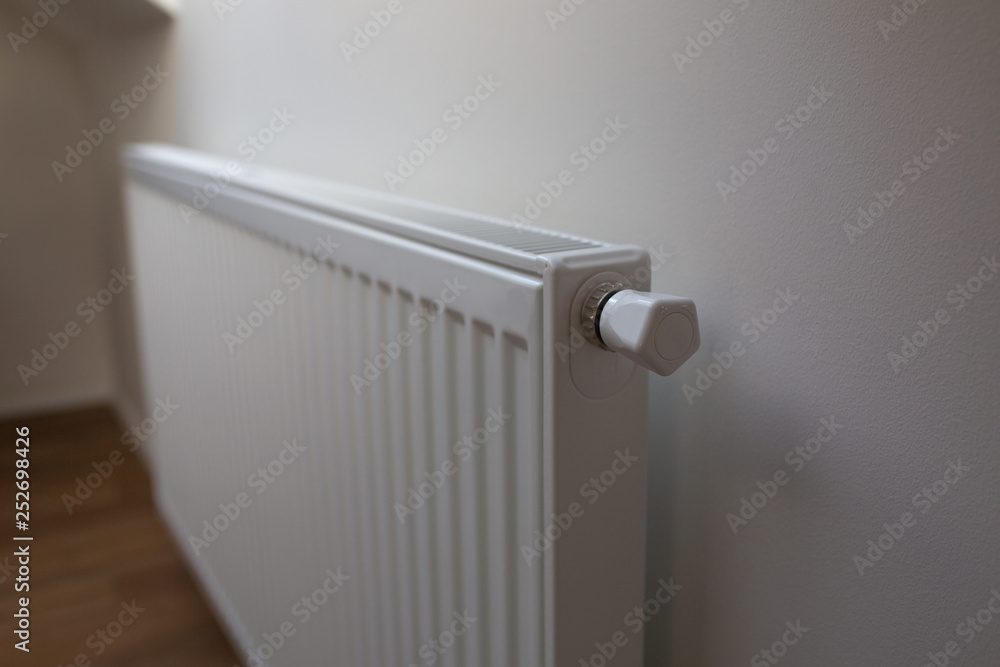 White electric heater with controller White electric heater with controller