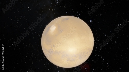 Exoplanet 3D illustration planet Mars Astronomy and science concept. Dark background. Space texture (Elements of this image furnished by NASA)